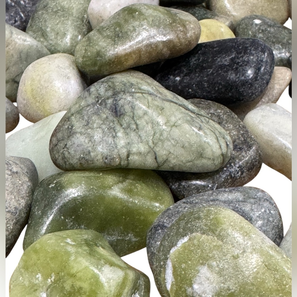 5 lbs jade green stones plant filler decor 1” 1.5” crafts